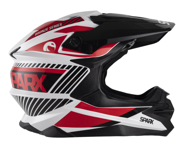 Шлем мото кроссовый SPARX Fenix Gravity (JK6803) бело-красный L | Мототека